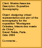 Client: Mostra AssociesDescription: Exposition Scenography. 